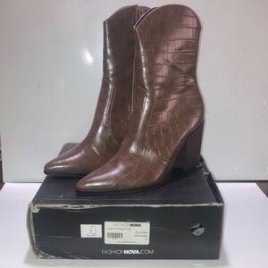 Fashion Nova Cowgirl Confessions Booties